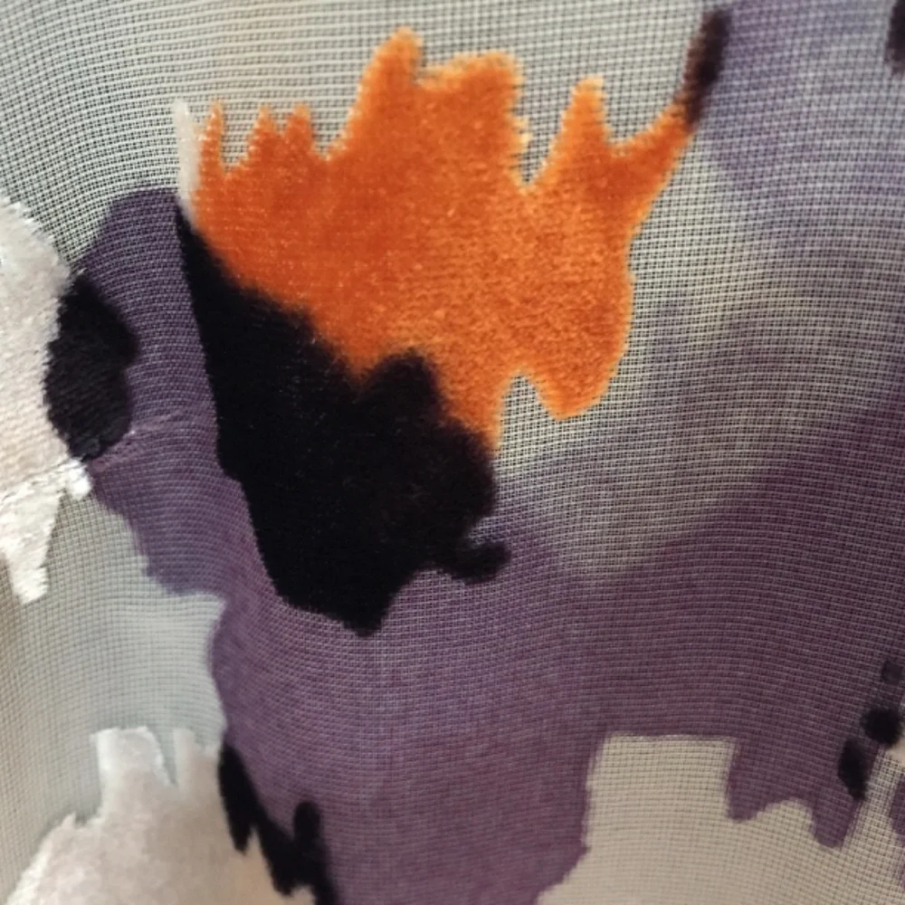 CAbi Gray, Purple and Orange Mini Dress